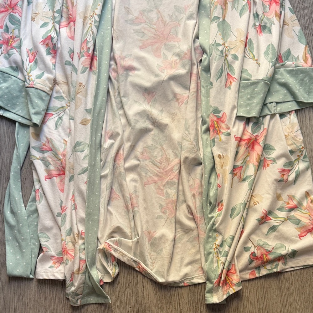 Flora Nikrooz Floral Mint Robe - Picture 2 of 5